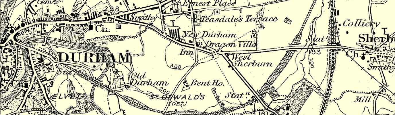 Vintage Durham Map Title