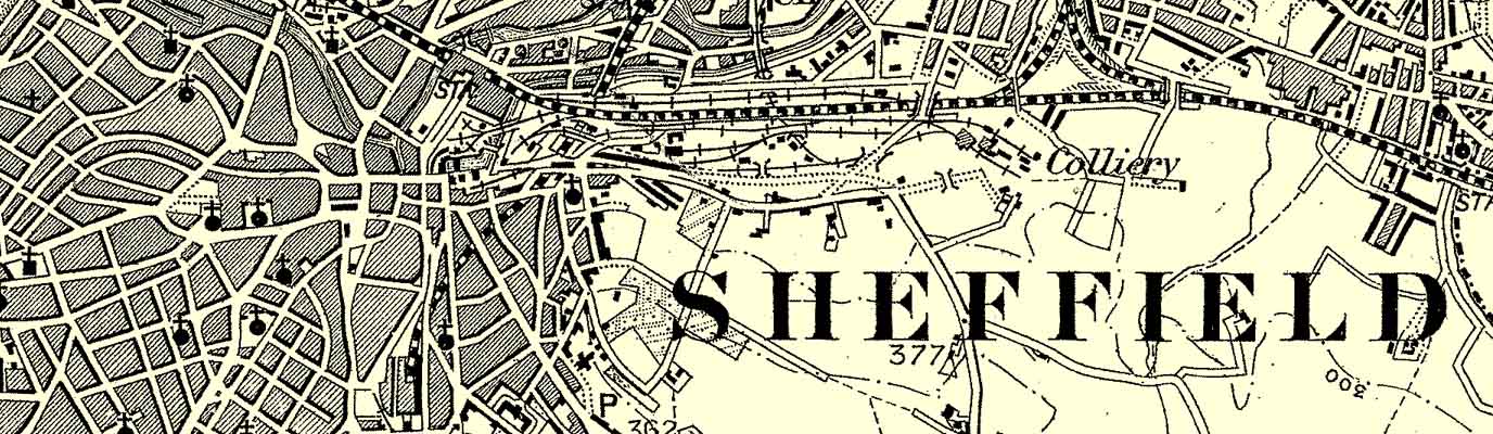 Vintage Sheffield Map Title