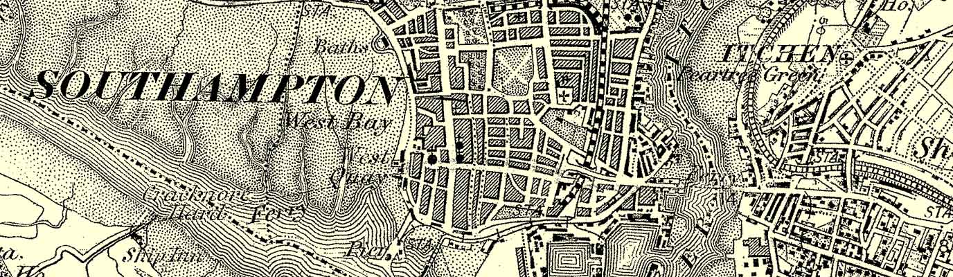 Vintage Southampton Map Title