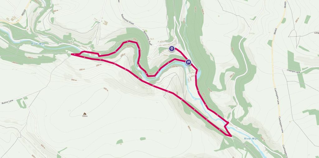Cressbrook route map