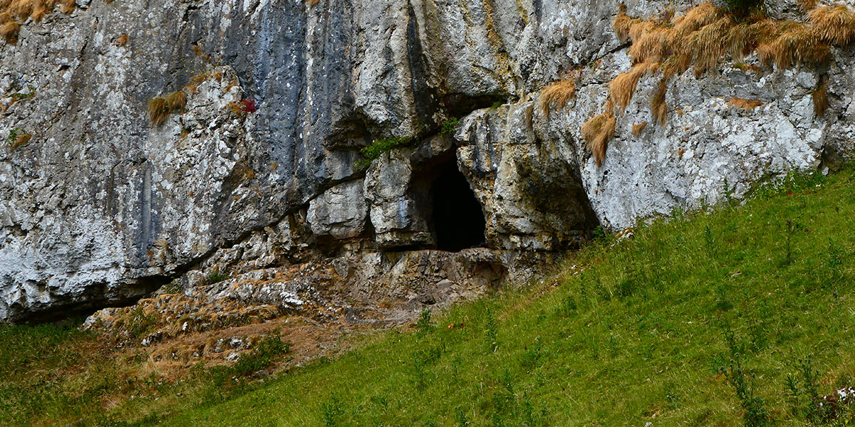 Cave in the wall