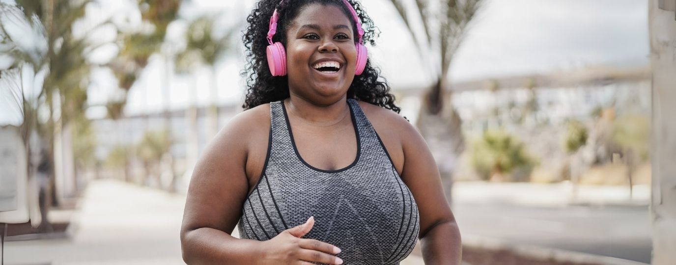 Running For Beginners Plus size lady running