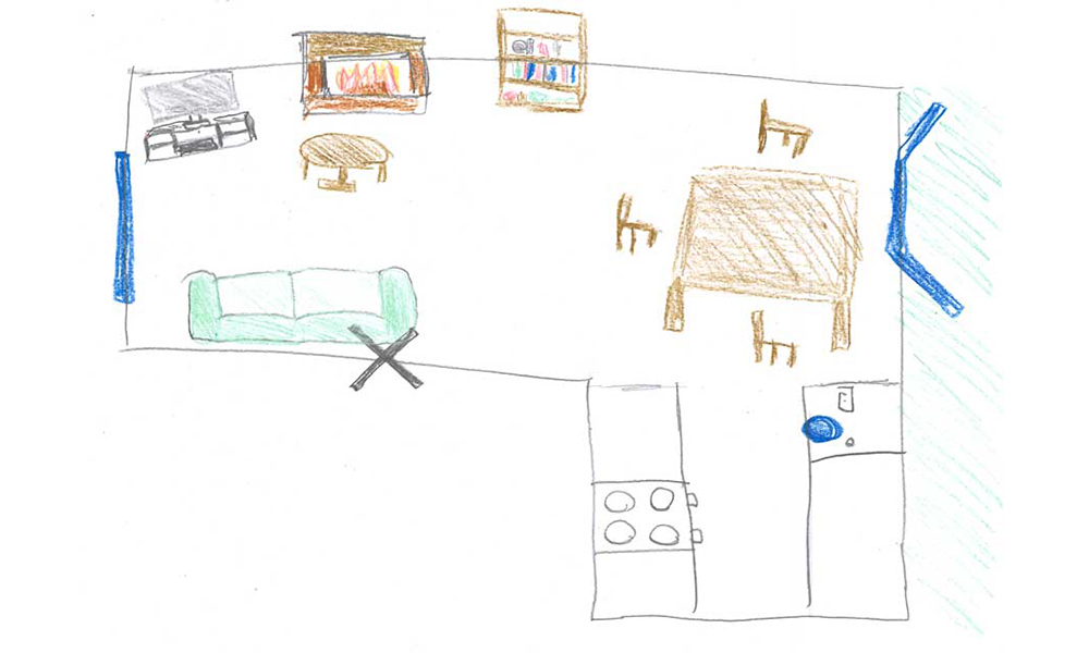 Create a simple map to teach children about map reading