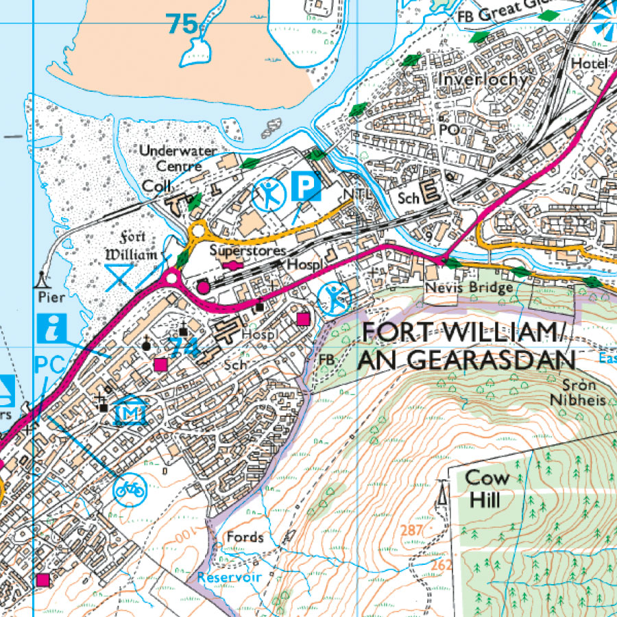 Map at 1:25 000 scale