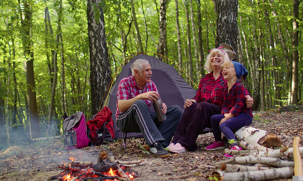 grandparents camping