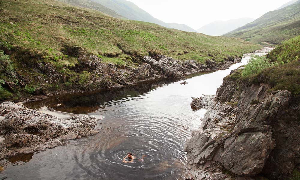 River Roy at Glen Roy wild swimming