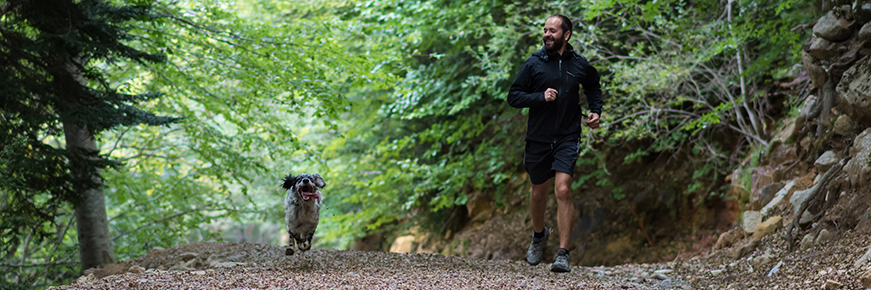 Running with a dog