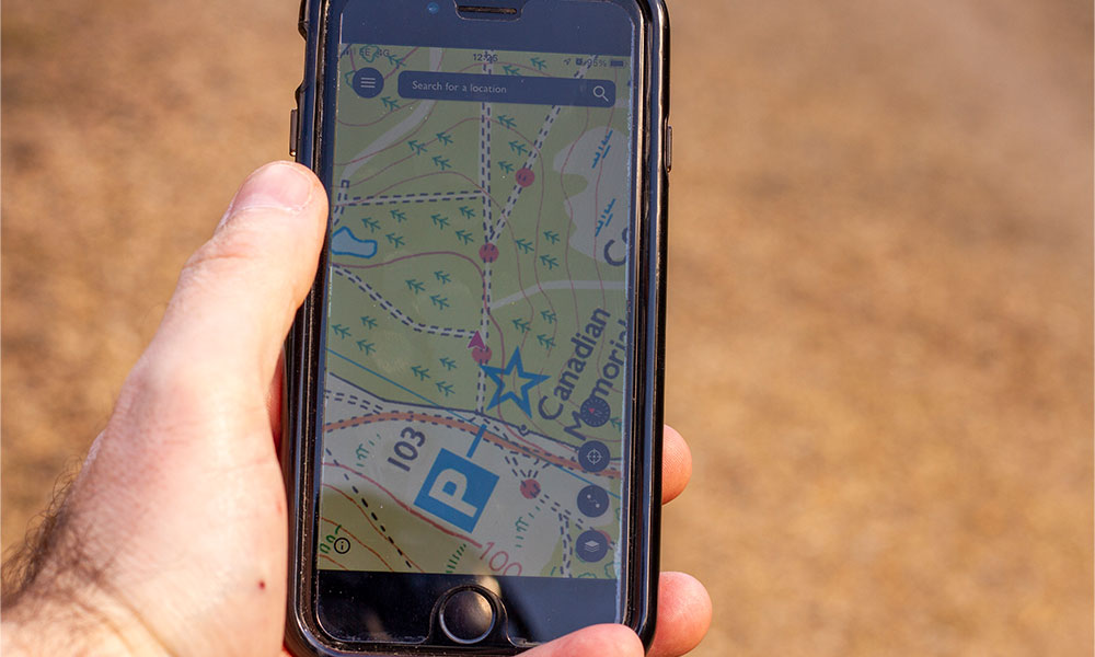 Where to go gravel riding – OS Maps app