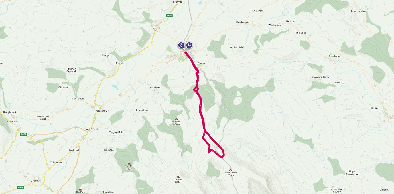 Black Mountains run route