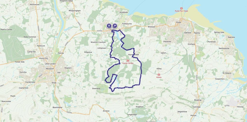 Bluebell walk route map
