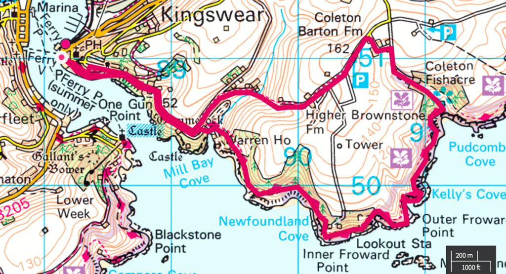 Kingswear route - one of Best Coastal Walks in Devon