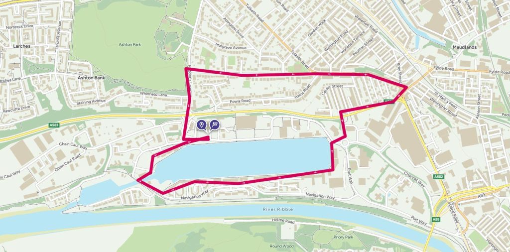 Preston docks running route