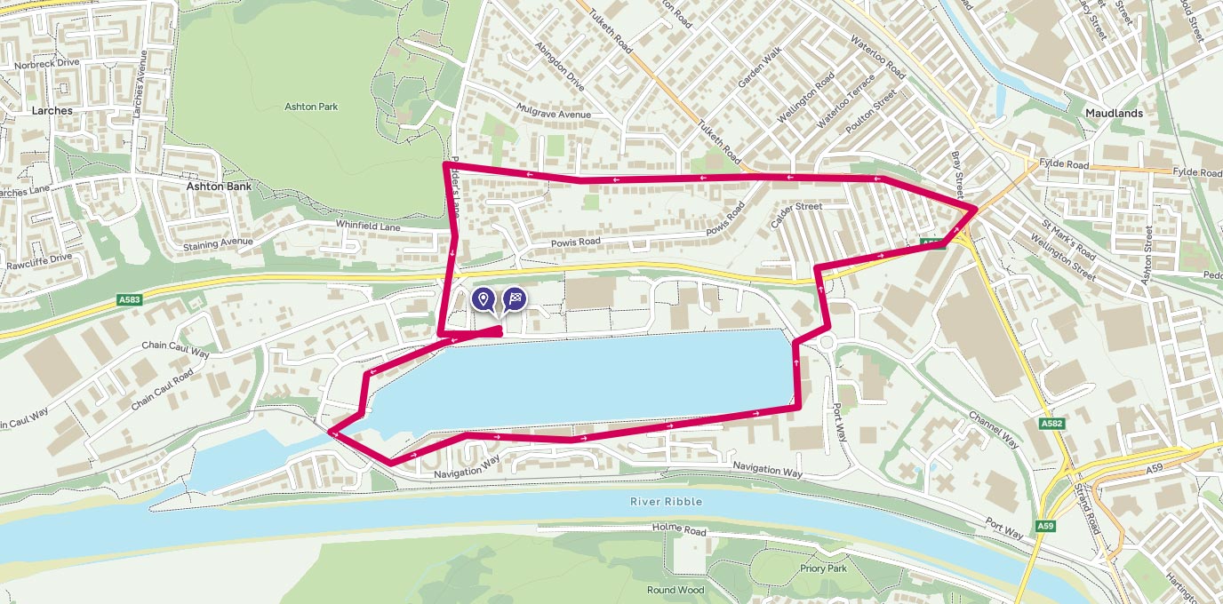 Preston docks running route