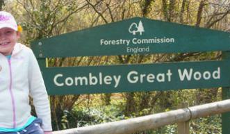 Combley Great Wood sign