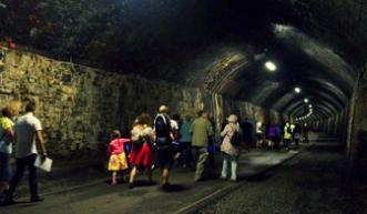 Walking through the tunnel