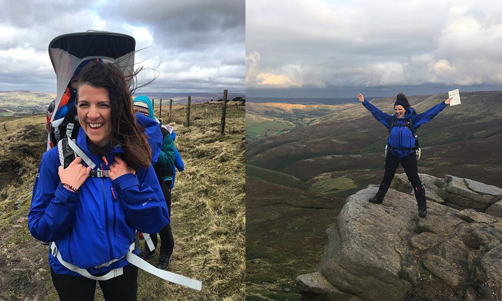 Suzanne on top of a hill