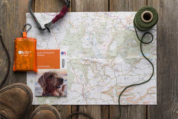 personalised map gift for hikers