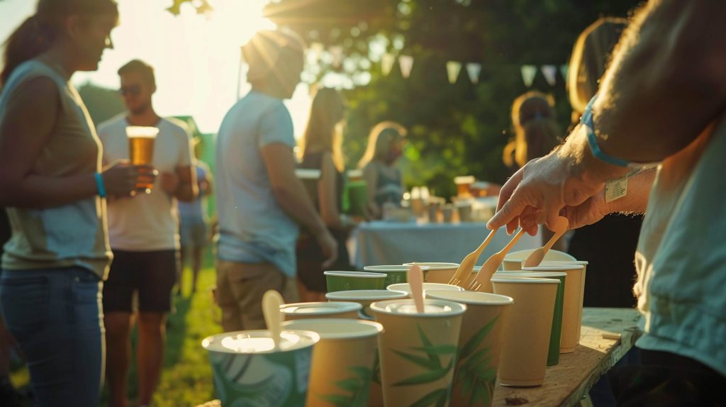 Green Man sustainable festival drinks stand