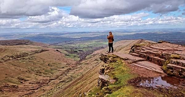 Jack Anderson on a summit edge