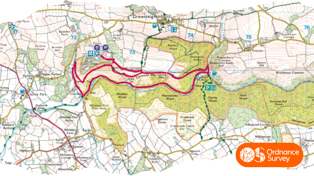 Drogo to Fingle Map Route