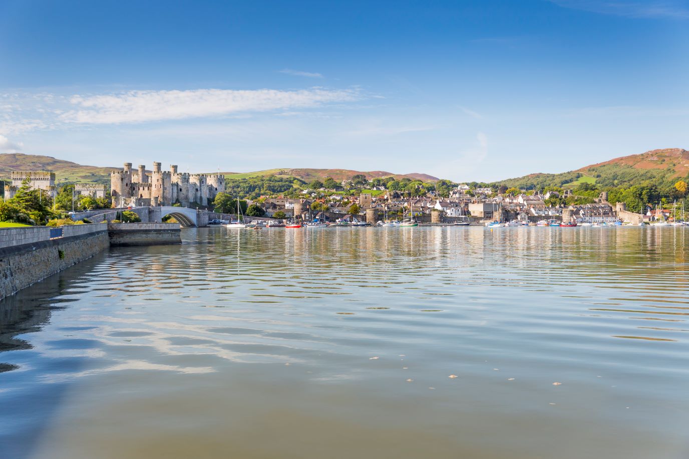 Conwy Castle from the harbour - Wales Coast Path Circular Walks