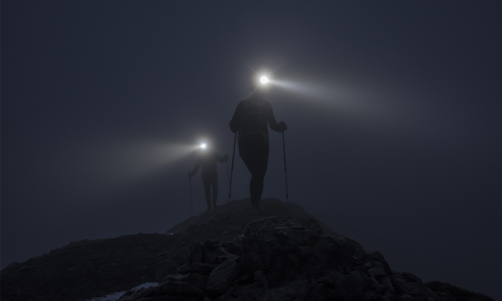 Night time hiking
