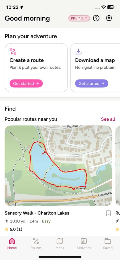 how to find nearby walking routes