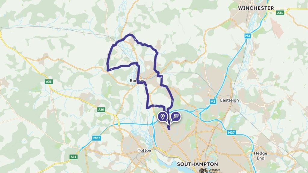 southampton cycling route map