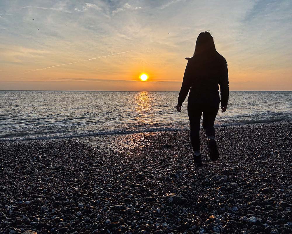 sunset at birling gap