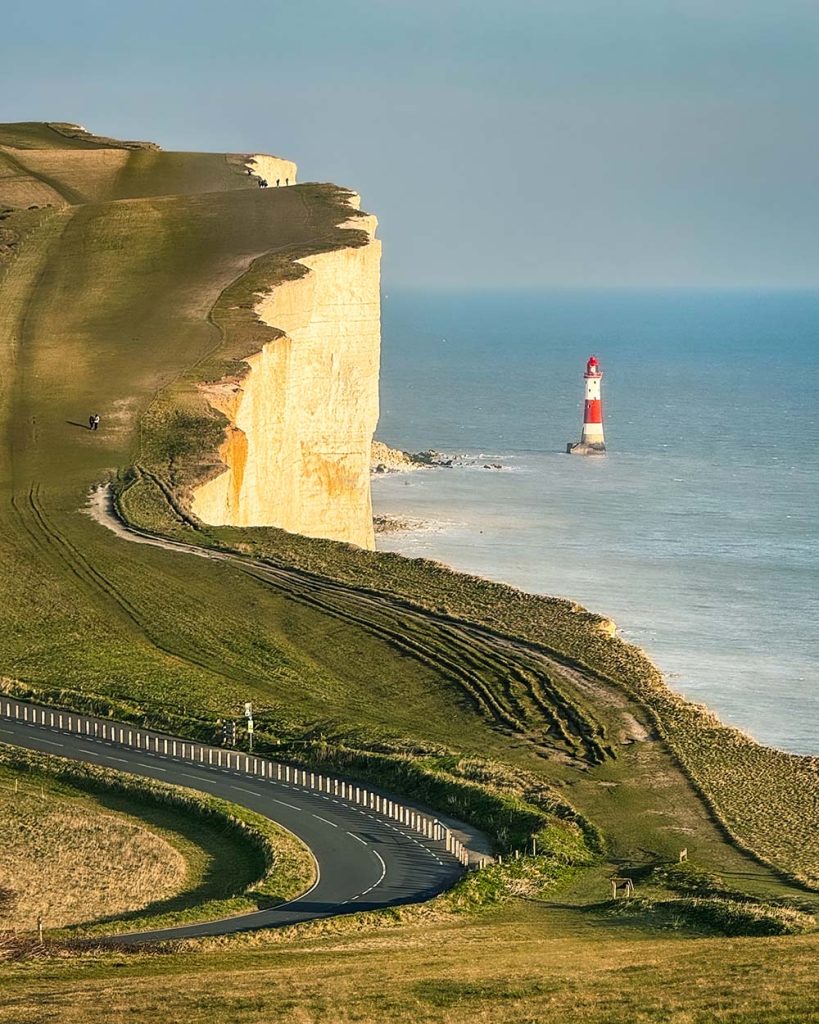 lighthouse and white cliffs