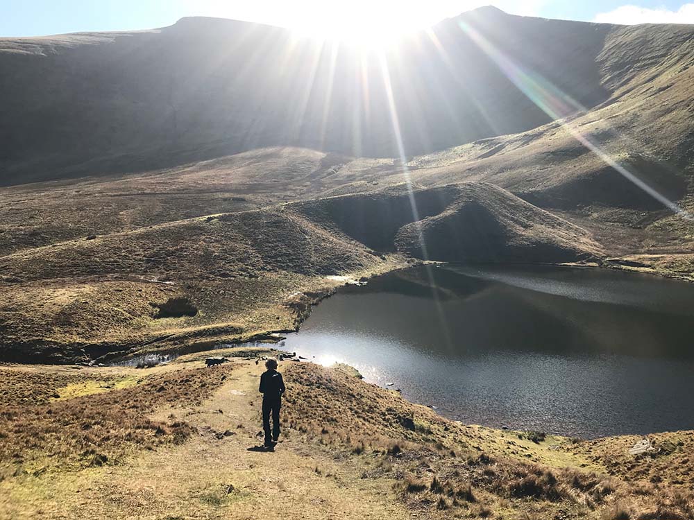 Cwm Llwch walk aerial view
