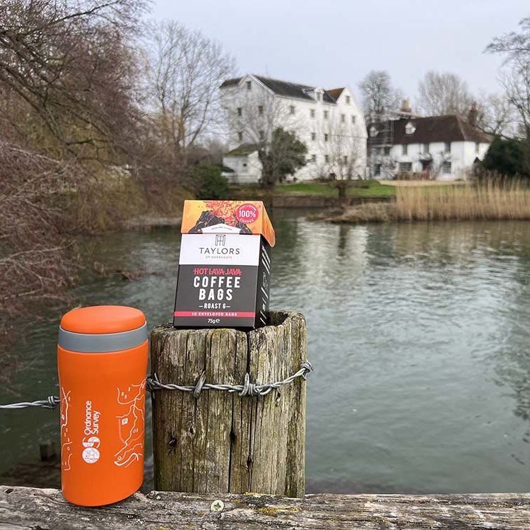coffee bag box on a fence post