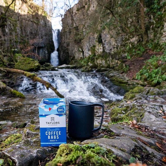coffee bag adventures - decaffe coffee at Catrigg Force