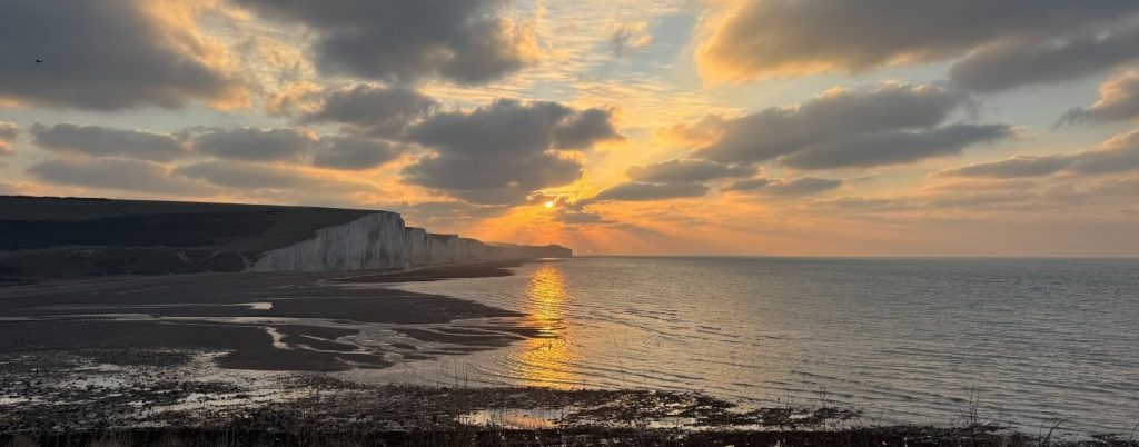 Cuckmere Haven Sunrise sea cliffs