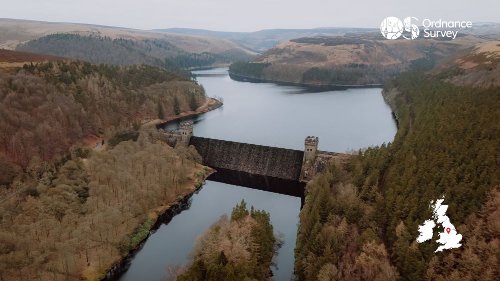 Howden reservoir aerial picture
