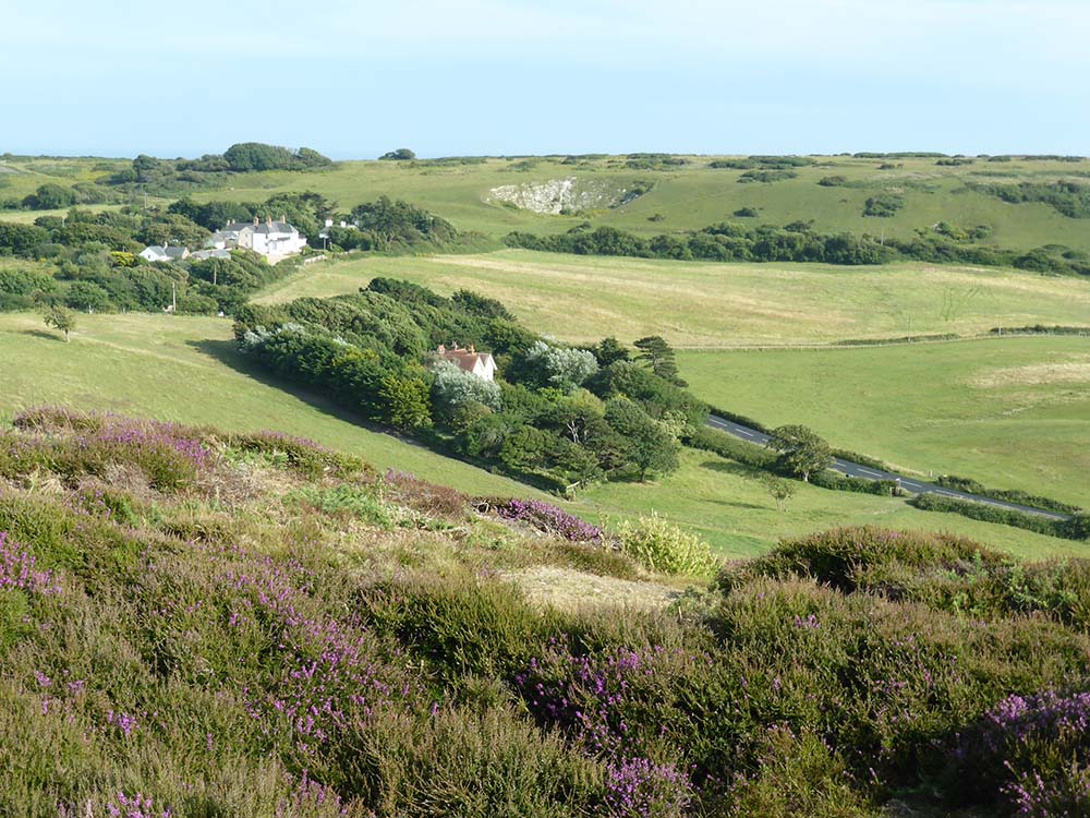 Isle of Wight Walks - walk 28 view from headon warren towards west high down