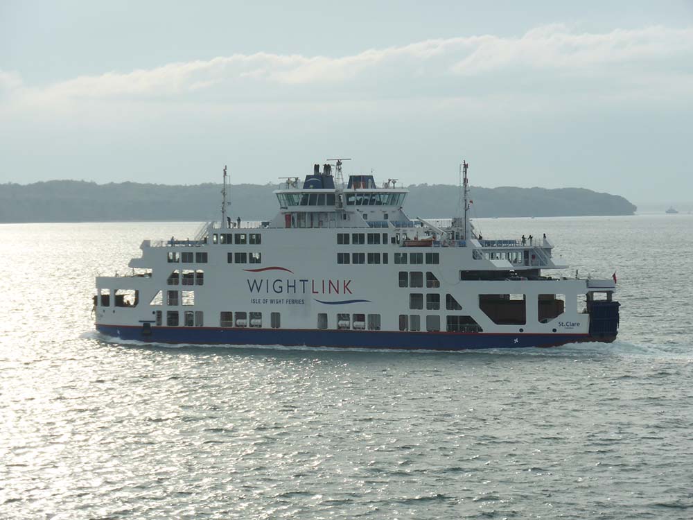 Isle of Wight Walks - wightlink ferry crossing the solent (1)