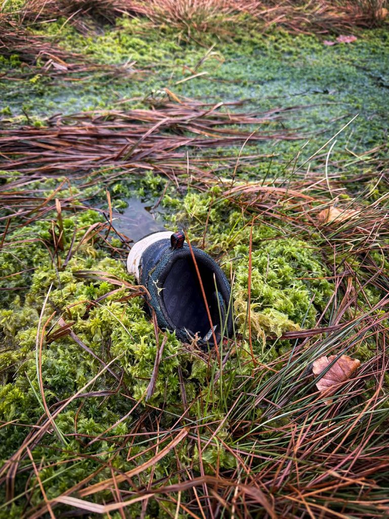 boot stuck in the bog