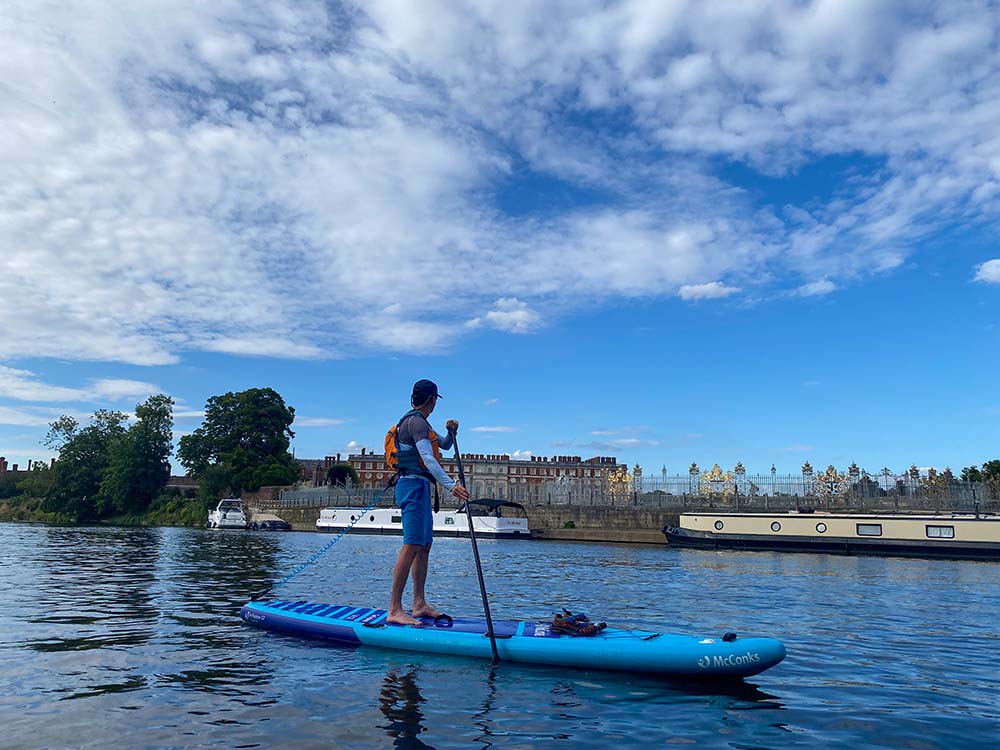Paddleboarding in London on the River Thames