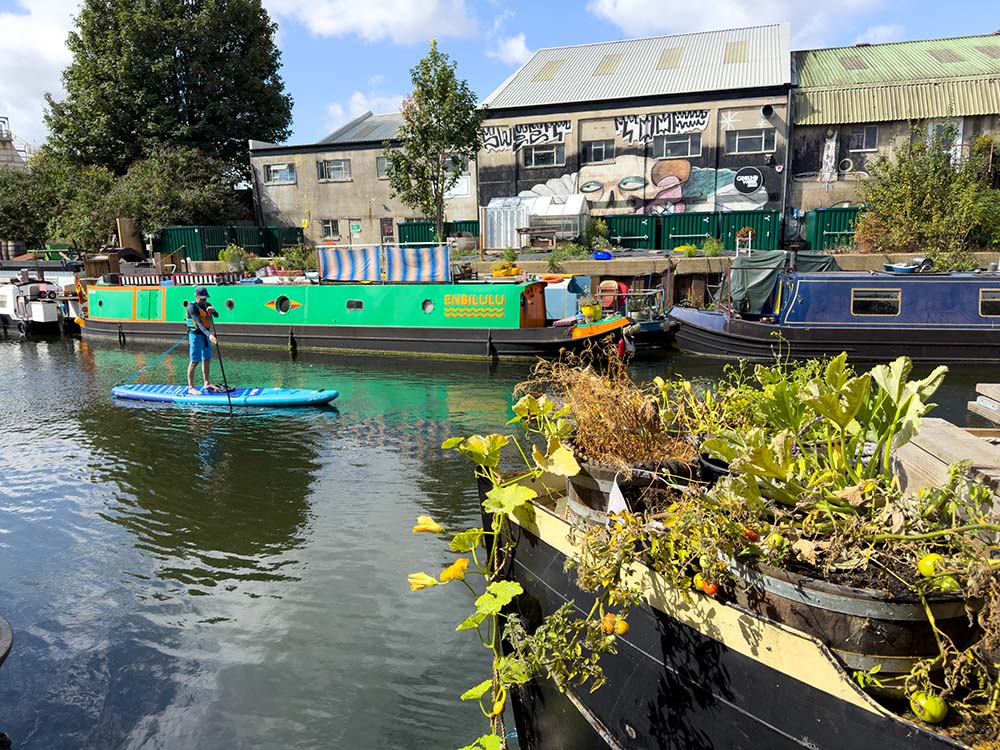Paddleboarding on the City's oldest Canal.