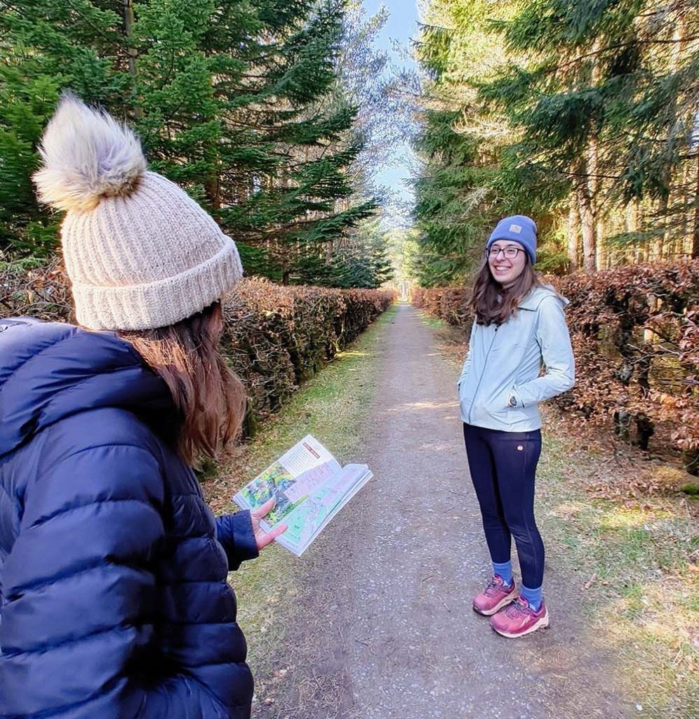 reading notes in the guidebook