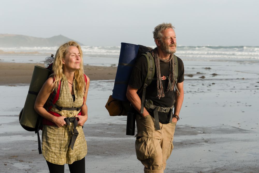 Raynor and Moth enjoying the sea on the SWCP