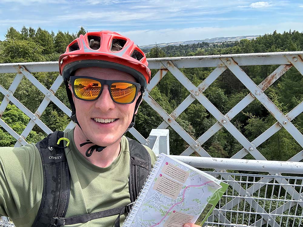 Kris with the guidebook