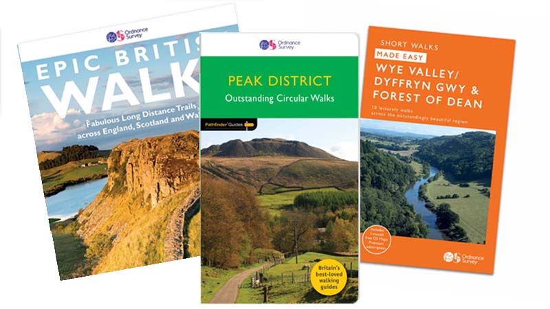 A collection of walking guidebooks