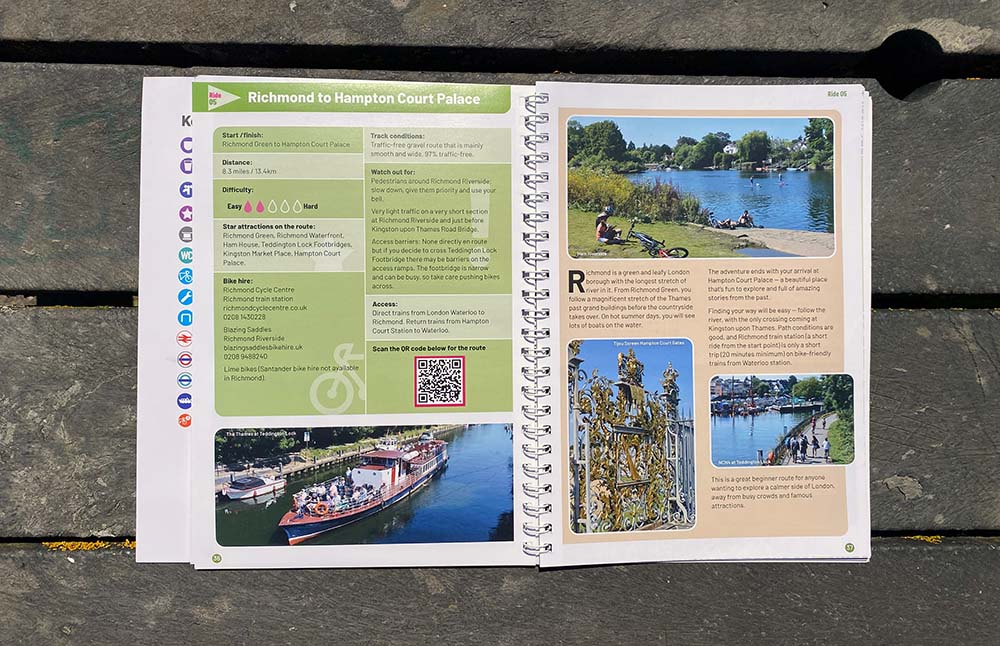 City Cycling Guide Book on a picnic table