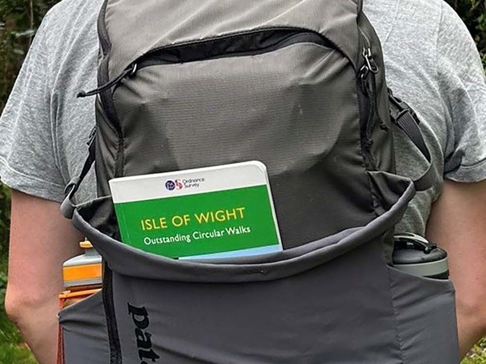 Isle of Wight Walking Guidebook Review - pathfinder guide in bag