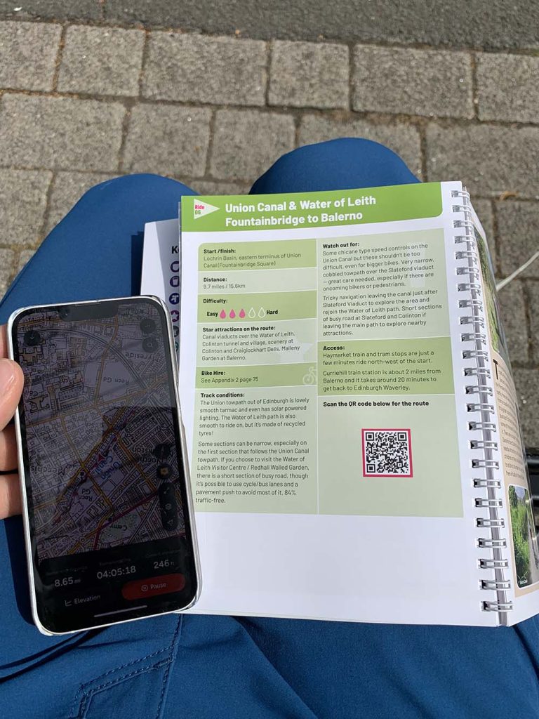 cycling guidebook with qr code
