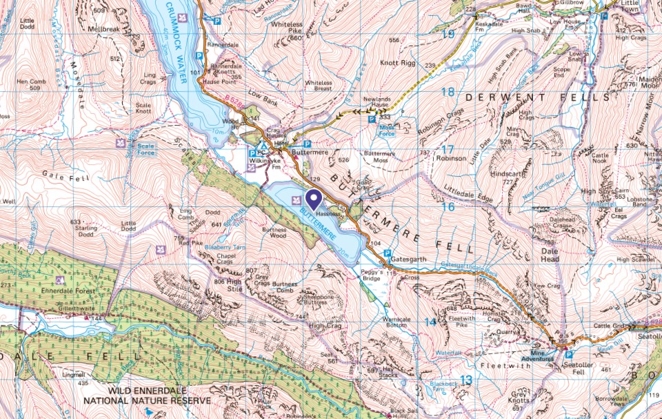 buttermere walking map