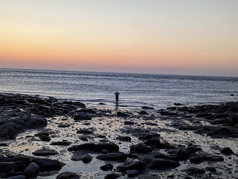 Sunset at lee abbey bay