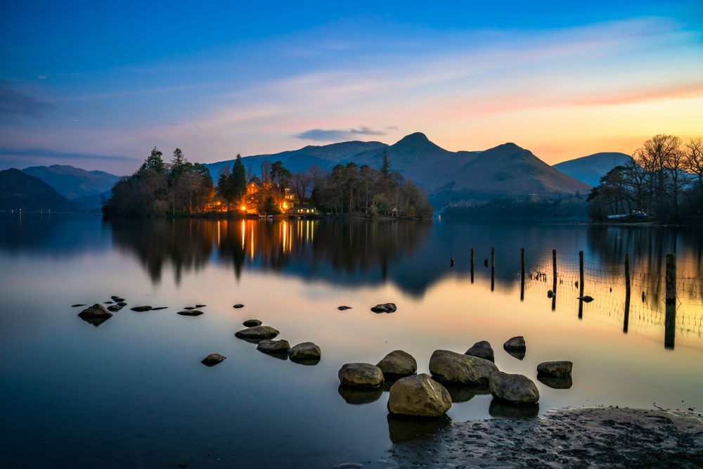 Derwent water at sunset